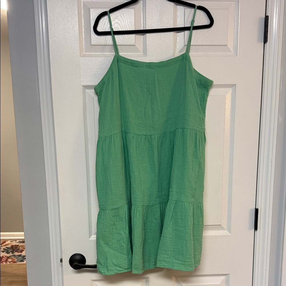LOFT Vibrant Green Textured Dress